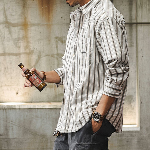 Vintage Stripe Relaxed Shirt P1847